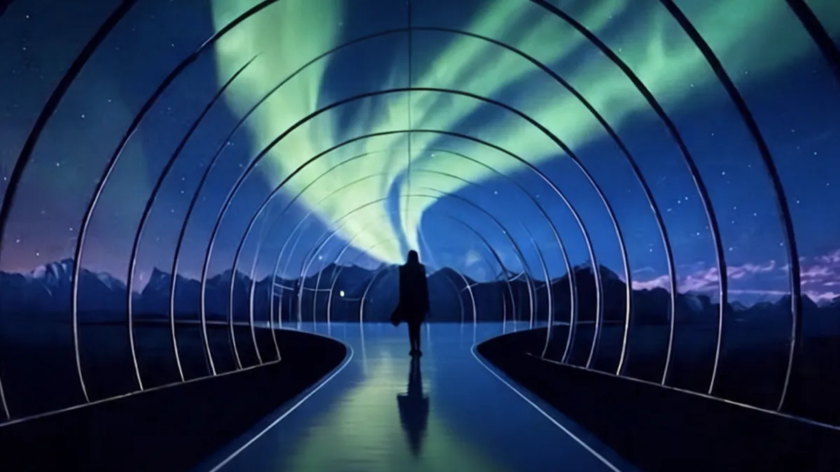 Walking Through The Aurora