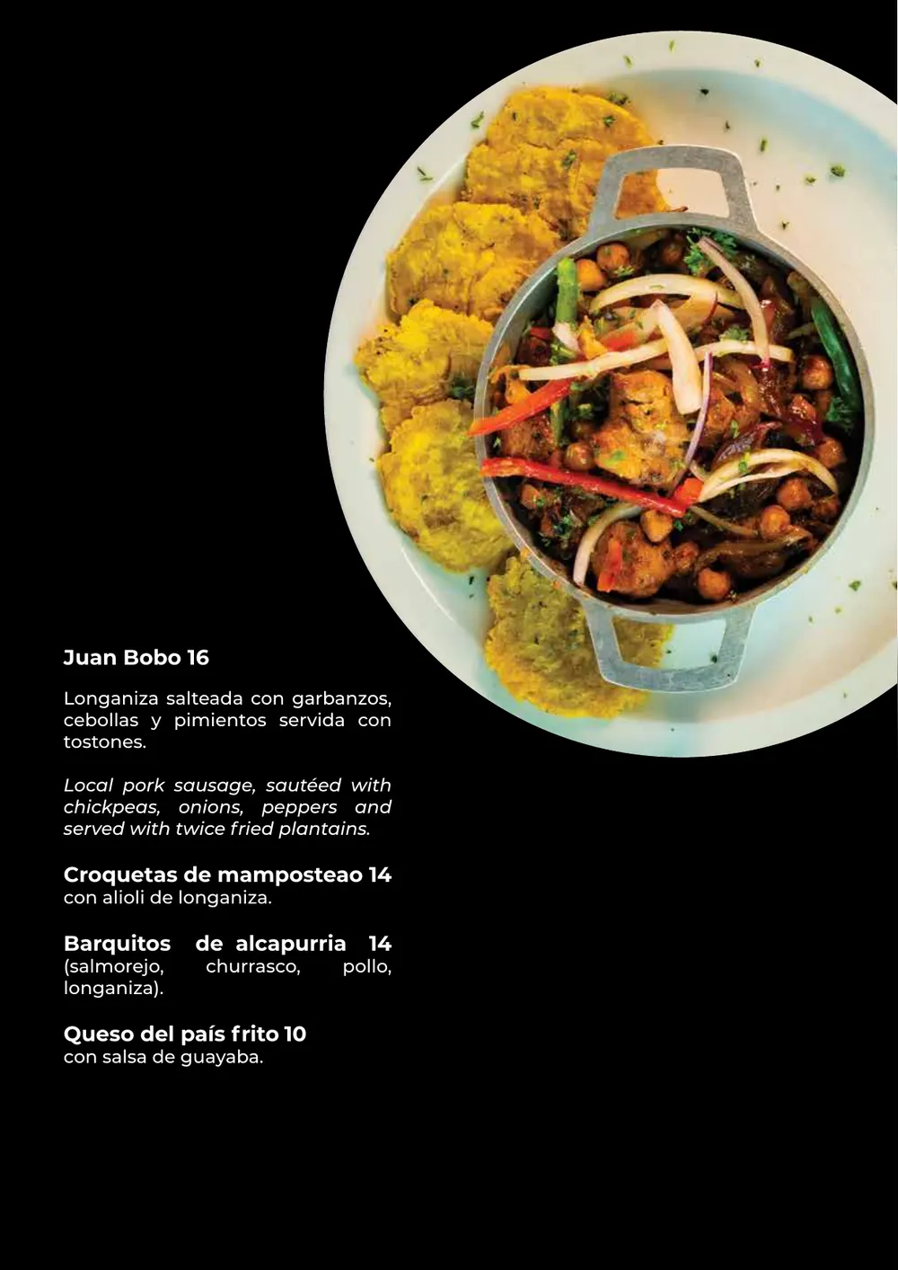 Menú de El Yunque, página 3